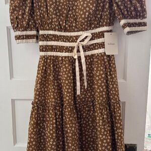 Bohme Brown Floral Dress